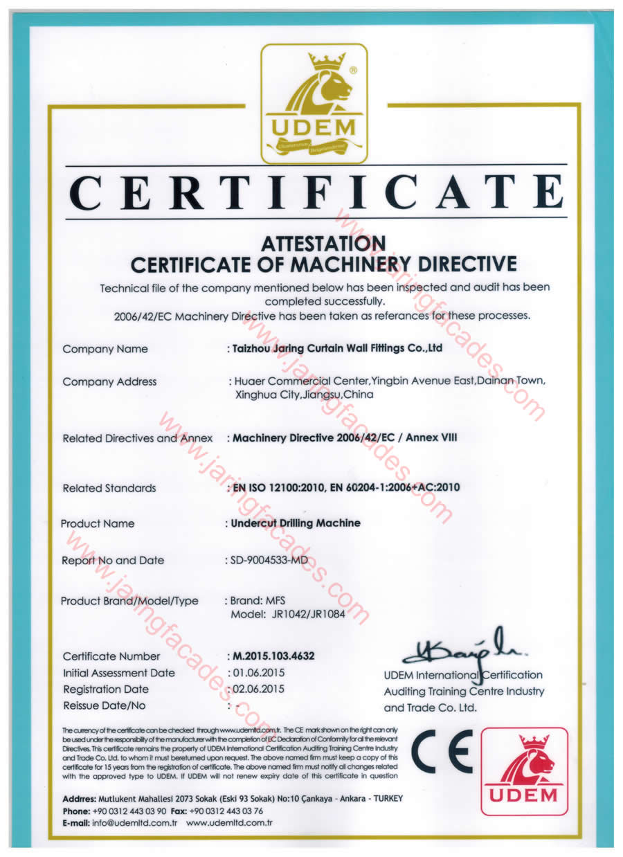 jaringfacades has get the CE certificate for undercut anchor drilling machine.jpg